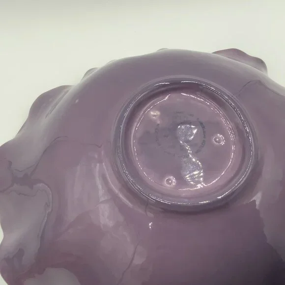 Vintage Purple Metlox Poppytrail Lotus Pattern 15" Serving Bowl - Picture 6 of 6